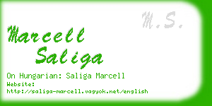 marcell saliga business card